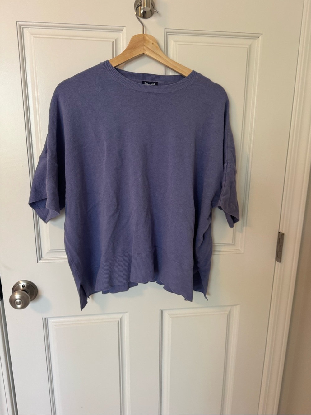 Splendid Lavender Short Sleeve Knit Top